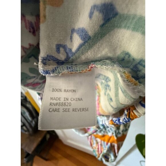 Christian Siriano women’s size medium abstract colorful blouse - Picture 6 of 7